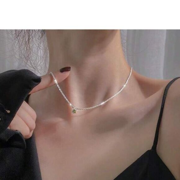 Solitaire Pendant Necklace – Sterling Silver 925 - Picture 4 of 4